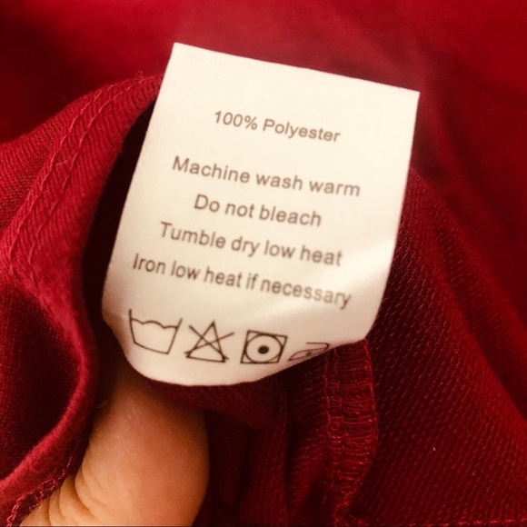 Double JU Burgundy hoodie top‎ S XL - Picture 7 of 8